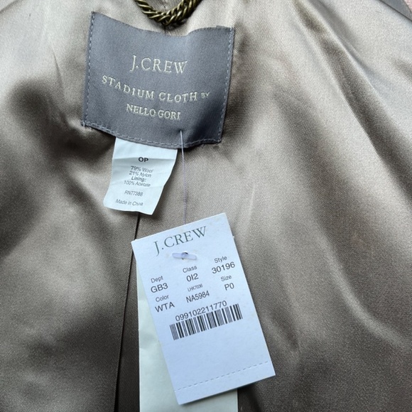 NWT J. Crew wool Stadium Cloth peacoat by Nello Gori - Picture 7 of 8